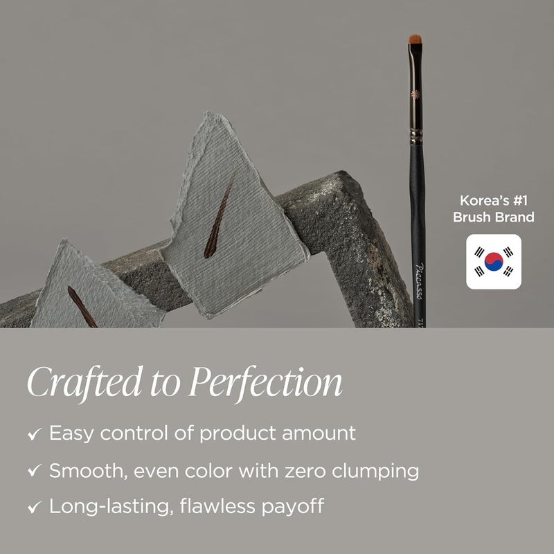 Piccasso 717 Eyeliner Brush – Ultra-Fine Angled Brush for Gel and Liquid Eyeliner, Precision Eye Makeup Tool for Tightlining and Winged Liner, Professional Eye Makeup and Eyeshadow Brush - Image 3